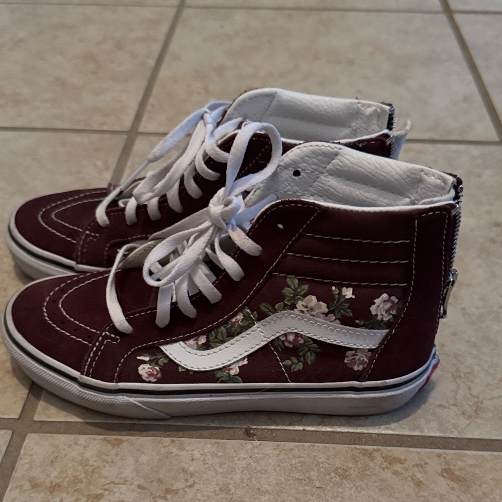 Vans Maroon Floral high top